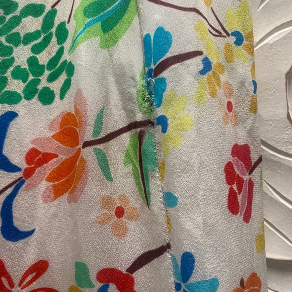 All Things Mochi White Floral Silk Clara skirt XS - Picture 8 of 15